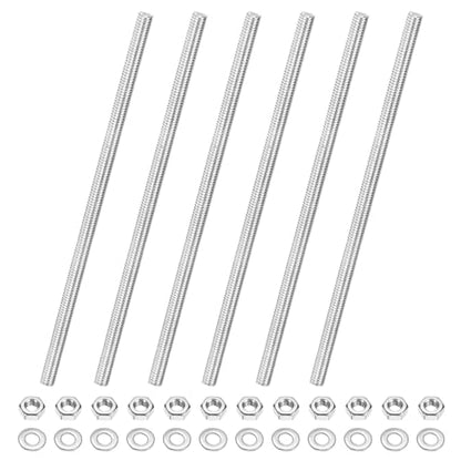 M METERXITY 6Pcs Fully Threaded Rod M4x100mm Right Hand Thread Bar Studs - size: M4x100mm