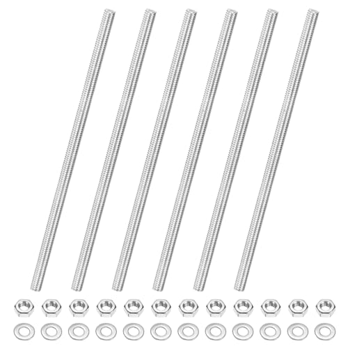 M METERXITY 6Pcs Fully Threaded Rod M4x100mm Right Hand Thread Bar Studs - size: M4x100mm