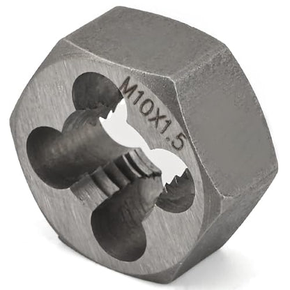 Utoolmart Hex Rethreading Die, M10 x 1.5 Pitch, Carbon Steel Thread Die, Hex Rethreading Die Machine Thread Die, Hexagon Taper Pipe Die - size: M10×1.5 Fine Teeth