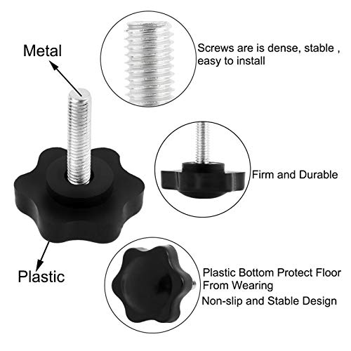 SDY 10 Pcs Clamping Screw Knob,Plastic Hex Clamping Hand Knob Gripandles Screw Knobs Quick Removal Handgrips Star Knob Male Thread（M8-1.25x50mm） - size: M8-1.25x50mm