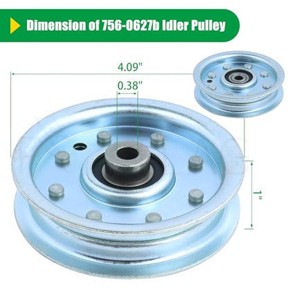 756-0627D 756-0627B Idler Pulley for Cub Cadet LT1045 LT1046 Decks - color: T10 1x756-0627