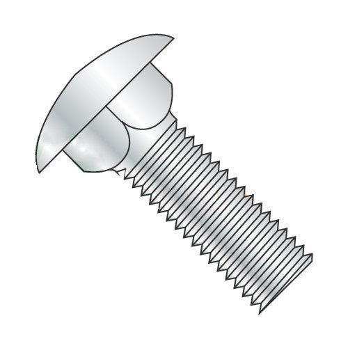 #10-24 X 1/2" Carriage Bolts/Fully Threaded/Steel/Zinc (Quantity: 250)