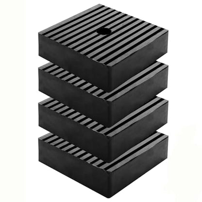 Bekith 4 Pack Anti Vibration Pads, Ribbed Rubber Vibration Isolation Pads, Shock Pad for Air Compressor, HVAC, Air Conditioner, Washer and Dryer, Treadmills, 4" x 4" x 1.2"