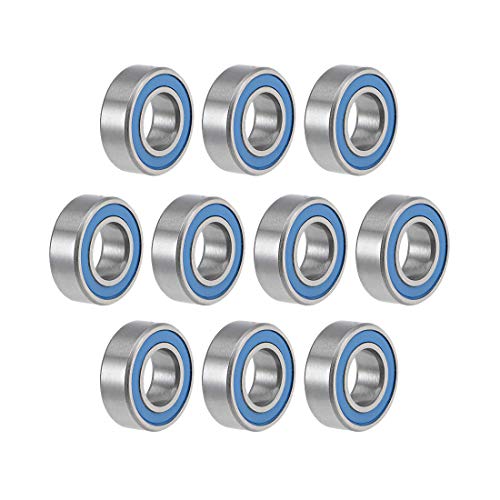 uxcell MR126-2RS Deep Groove Ball Bearings 6x12x4mm Chrome Steel 10pcs - size: 6mmx12mmx4mm