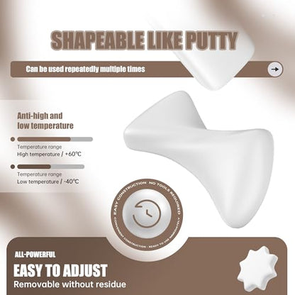 10Pack Waterproof Duct Seal Clay for Wall Hole Repair Quick Mending Putty - - size: 10 pieces of 30g clay white