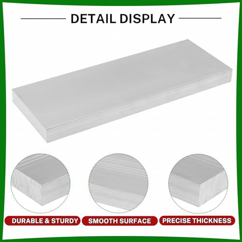 6061 Aluminum Flat Bar, 0.6" Thickness X 3" Width X 8" Length Aluminum Flat Plate, Solid Aluminum Bar for Crafting, Industrial Building - size: 0.6" X 3" X 8"