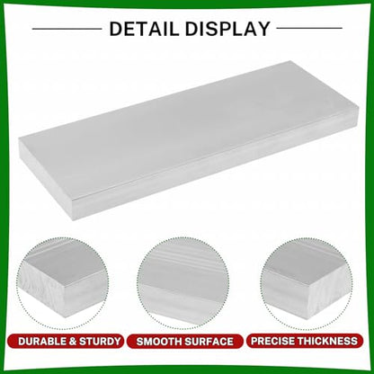 6061 Aluminum Flat Bar, 0.6" Thickness X 3" Width X 8" Length Aluminum Flat Plate, Solid Aluminum Bar for Crafting, Industrial Building - size: 0.6" X 3" X 8"