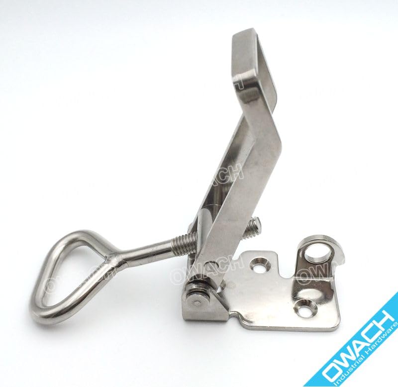 2 Pack OWACH Stainless Steel Adjustable Draw Latch Adjustable-Grip Padlockable Toggle Clamp (2 pack, Medium 3.78"~4.88") - size: 2 pack, Medium 3.78"~4.88"