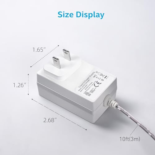 24 Volt Doorbell Transformer 110V/120V AC to DC 24V Adapter Compatible with LED Strip Lights
