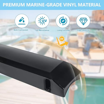 48in Dock Bumper,Boat Dock Bumpers,Dock Bumper Guards,Heavy Duty Dock Piling Bumpers Post Bumpers for Protecting Boat and Dock,Screws and Washers Included,Black - color: Black-1Pack, size: 48inch