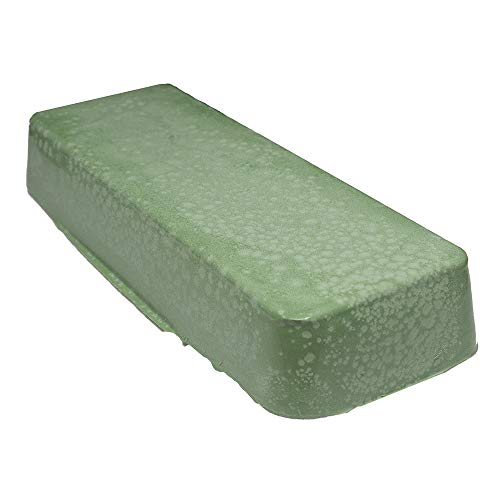 Benchmark Abrasives Buffing Compound for Metal Polishing Removing Scratches from Hard Metals, Stainless Steel, Chrome, Iron, 1 Pound Bar (Emerald Green) - style: Emerald Green