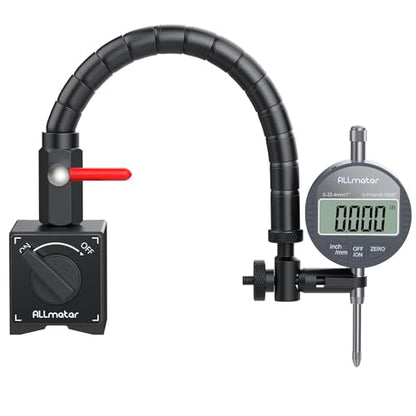 Dial Indicator Set with Magnetic Base,0.0005" Precision for Lathe & CNC