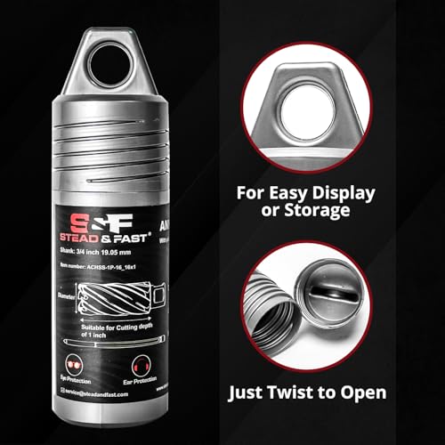 S&F STEAD & FAST Annular Cutter Set 2 Pcs, 1" x 1" Depth, Mag Drill Bits - style: 2P-16_16x1