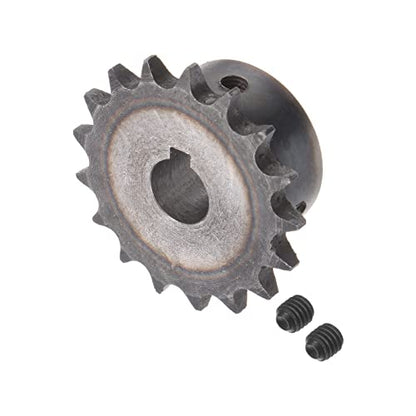 HARFINGTON Roller Chain Sprocket 17T Pitch 3/8" 14mm Bore A3 Carbon Steel
