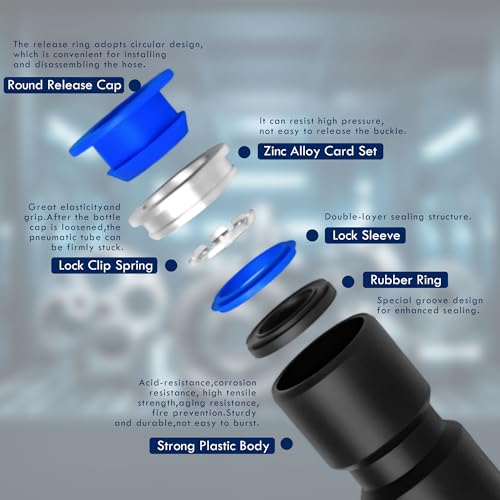 100PCS Push to Connect Air Fitting Straight 4/6/8/10/12mm Kit