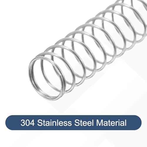 uxcell 50Pcs 304 Stainless Steel Compression Springs,0.2mmWD, 3mm ODx20mm L - size: 3mmx20mm