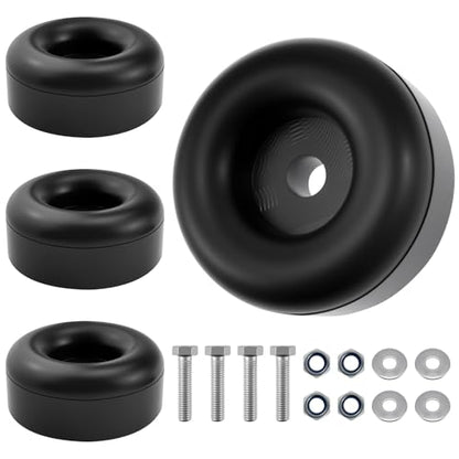4 Pack Anti-Vibration Rubber Foot Pads with Screws & Lock Nuts - size: 1 x 2.5 Inch, 4 Pack