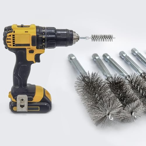 5Pcs 5/16" Stainless Steel Wire Bore Brush for Power Drill Cleaning - size: 8mm | 5/16"