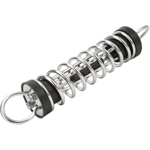 Heavy Duty Marine Mooring Spring - Stainless Steel Shock Absorbing Spring for Boat Dock Line, Prevents Line Breakage & Cleat Damage, Noise Reduction for Yacht/Anchor Mooring(9mm)