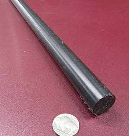 Black Nylon Extruded Round Rod .875" (7/8") x 5 Ft Length 1 pc