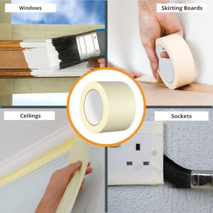 GTSE - Masking Tape 3 inch x 55 Yards (164 ft) 2 Rolls - size: 3" x 55 yds
