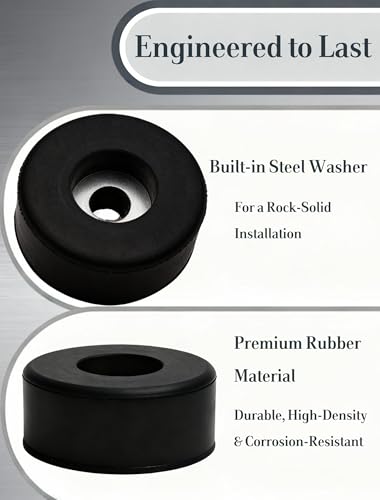 Anti Vibration Rubber Feet 4-Pack for Air Compressor 1.5"D×0.75"H - style: Rubber Pads Only