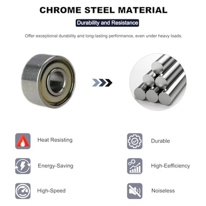 20 PCS 683ZZ Ball Bearings - 3mm Inner Diameter, 7mm Outer Diameter, 3mm Thickness - Double Shielded, Deep Groove Bearings for Various Applications (683-ZZ) - size: 683-ZZ