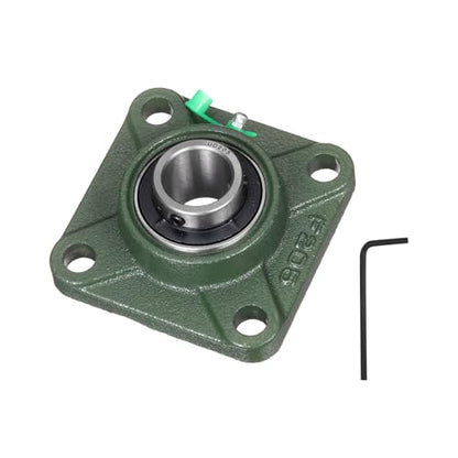 uxcell UCF205 Pillow Block Bearings, 25mm Bore Self Alignment, Solid Cast Iron Base, Chrome Steel Square Flange Mounted Pillow Block Ball Bearing, (ABEC3) - size: UCF205 (25mm)