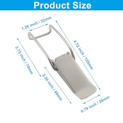 4 Pcs 120mm/4.72 inch Spring Loaded Toggle Hasp Latch - size: 4.72 inch / 120 mm