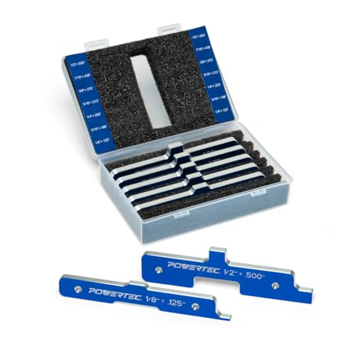 POWERTEC Router Setup Blocks & Table Saw Gauge 7PC Set, 71579 - color: Setup Blocks Gauge, 7pc Set