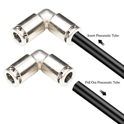 6mm Union Elbow Push to connect fittings Stainless Steel Tube Fittings Push Connectors,CEKER 6mm x 6mm Tube Quick Connect Fittings Air Line Fittings 2pack - size: 6 mm, style: ELBOW