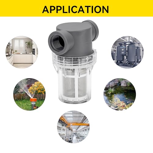 3/4'' Female NPT in-Line Strainer - Garden Hose Filter for High Pressure Washer, Sediment Filter with 60 Mesh Stainless Steel Screen (3/4'' 60 Mesh) - style: 3/4'' 60Mesh