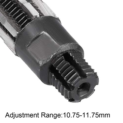 uxcell Adjustable Hand Reamer 10.75-11.75mm High Speed Steel H8 6 Straight Flutes Milling Cutter Tool Metric Reaming Drill Bit for Metal - size: 10.75-11.75mm