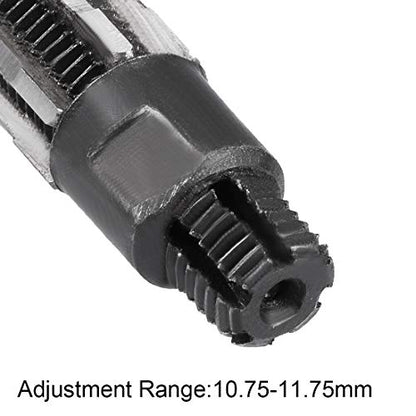 uxcell Adjustable Hand Reamer 10.75-11.75mm High Speed Steel H8 6 Straight Flutes Milling Cutter Tool Metric Reaming Drill Bit for Metal - size: 10.75-11.75mm