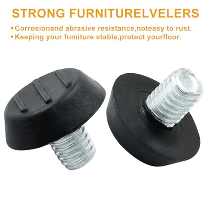 8 Pcs Furniture Levelers M8 x 11mm Table Leg Levelers - size: M8 x 11mm
