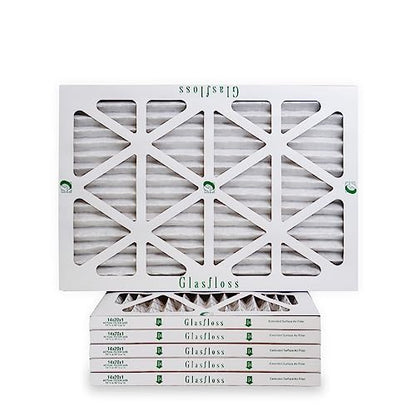 Glasfloss ZL 14x20x1 Pleated Air Filters, 6-Pack, MERV 10, AC & Furnace - size: 14x20x1