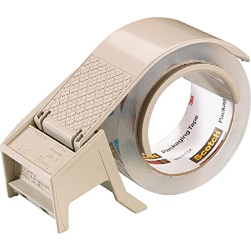3M Scotch Box Sealing Tape Hand Dispenser H122, Gray, for 2" Tape