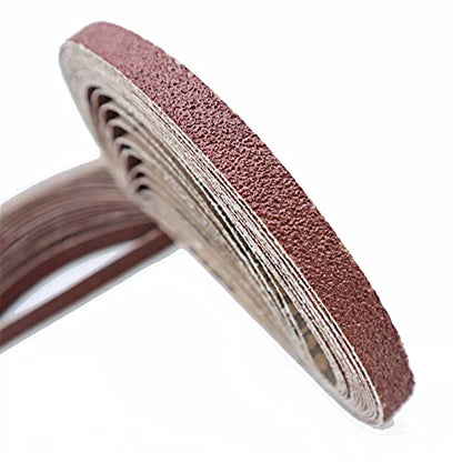 1/2 x 18 Inch Sanding Belts, 24 PCS 40 Grit Aluminum Oxide Abrasive File Sandpaper for 0.5x18-Inch Air Belt Sander … - size: 40 Grit