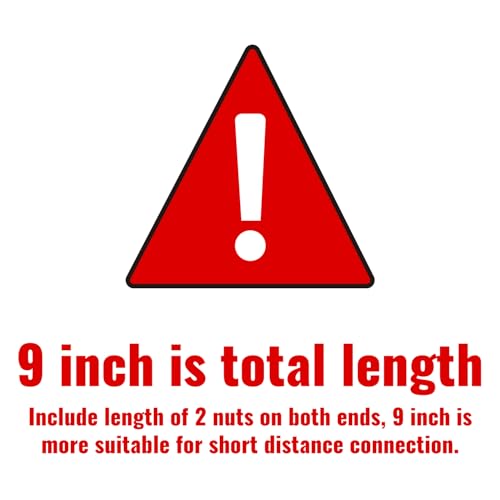 SUNGATOR 9" Toilet Water Supply Line, 7/8" BC x 3/8" Comp Hose, 2-Pack - size: 9 Inch, style: 2 Pack