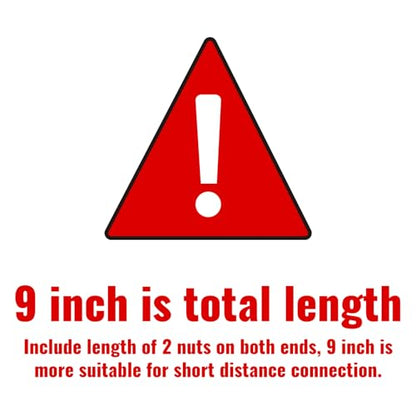 SUNGATOR 9" Toilet Water Supply Line, 7/8" BC x 3/8" Comp Hose, 2-Pack - size: 9 Inch, style: 2 Pack