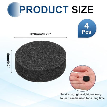 MECCANIXITY 4 Pcs Single Sided Speaker Isolation Feet Pads, 20mmx5mm Non Slip Foam Shock Absorption Base Pad Amplifier Stand Feet Mat for Speaker HiFi Home Theater Sound System, Black - size: 20mmx5mm