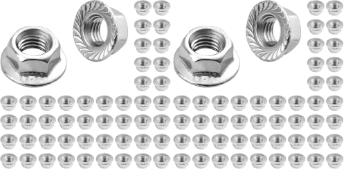 50 Pcs M10 x 1.5mm Flange Nuts,304 Stainless Steel Metric Serrated Flange Hex Flange Nuts, Bright Finish Lock Nuts,Silver (Pack of 2) - size: M10 x 1.5, 10mm, 10mm (Pack of 2)
