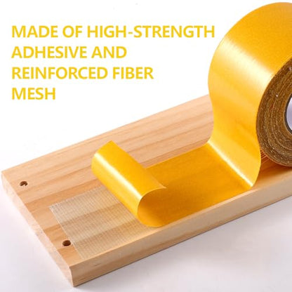 Double Sided Fabric Tape Heavy Duty for Clothes Hemming 98FT Total,Sticky but Removable Carpet Tape,Extra Strong Fashion Two Sided Tape for Dress to Skin,Arts,2 Rolls (Wide:1in / 2in)