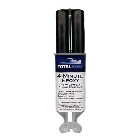 TotalBoat 4-Minute Epoxy Glue Adhesive Syringe - Clear