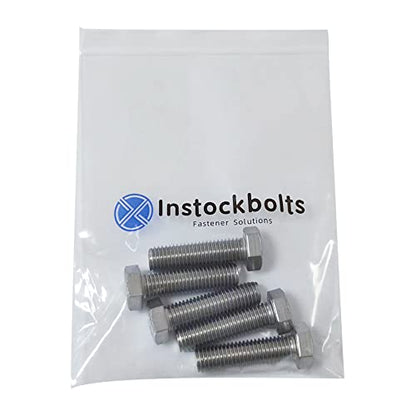 1/2-13×1" Hex Head Screw Bolt, 304 Stainless Steel 18-8, Full Thread, Coarse Thread UNC, ASME B18.2.1, 5 Pcs-Pack - size: 1/2-13×1" (5pcs)