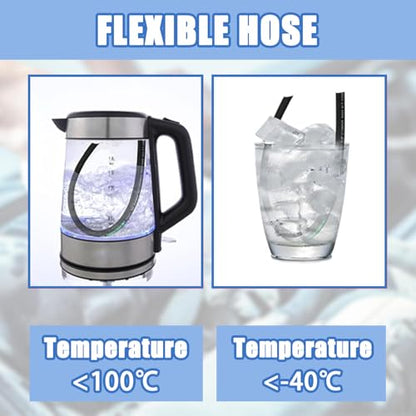Jooptoolwook Hydraulic Hose Swivel Assembly 3/8" Hydraulic Hose with Female JIC X Female JIC 18" Long 4785 psi, Black - size: 26711-06-06-18in