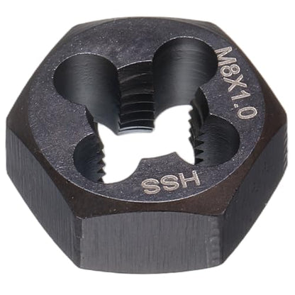 HARFINGTON Hex Threading Die M8 x 1 Metric Thread Right Hand High Speed - size: M8 x 1