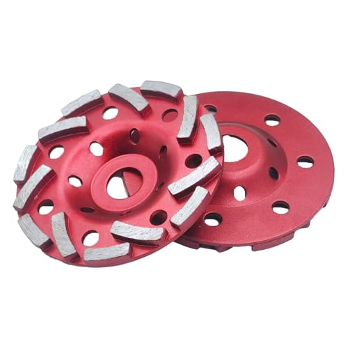 Diamond Concrete Grinding Wheel Cup 7 inch 180mm, Turbo Row Diamond Grinding Cup Wheel for Angle Grinder, Polishing and Grinding Concrete, Granite, Stone, Marble, Cement, Masonry, Rock - style: 7-Inch