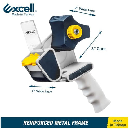 Excell EC-206 Safeguard Packing Tape Dispenser, 2" Wide, 3" Core, 1 Pack