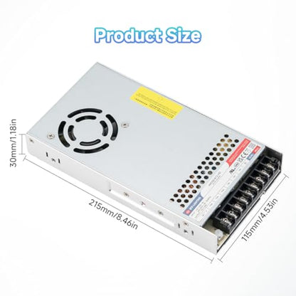 BTF-LIGHTING Power Supply DC12V 350W UL Recognized Component for LED Strip - size: 12V350W